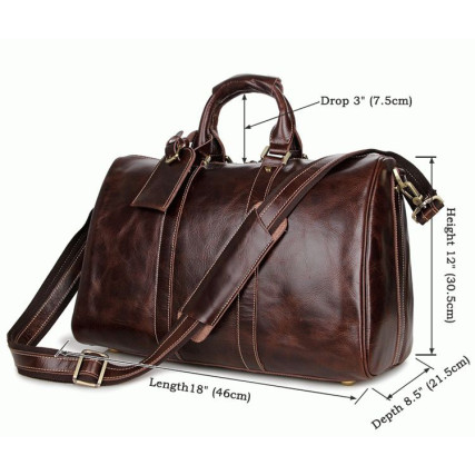 Дорожная сумка Buffalo Bags 7077C коричневая – Фото 6