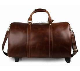 Дорожная кожаная сумка Buffalo Bags 7077LB коричневая