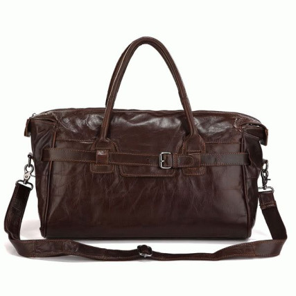 Сумка дорожная кожаная 7079Q Buffalo Bags коричневая – Фото 2
