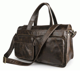 Дорожный кожаный портфель Buffalo Bags 7138Q коричневый