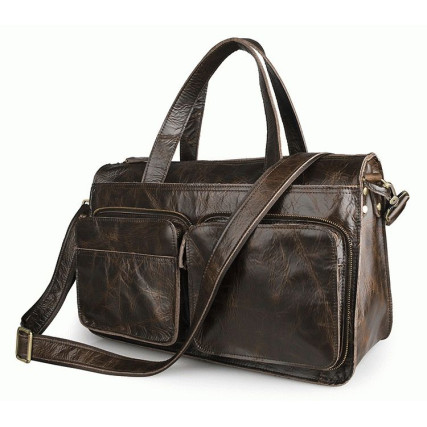 Дорожный кожаный портфель Buffalo Bags 7138Q коричневый – Фото 1