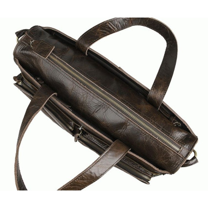 Дорожный кожаный портфель Buffalo Bags 7138Q коричневый – Фото 3