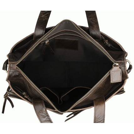 Дорожный кожаный портфель Buffalo Bags 7138Q коричневый – Фото 5