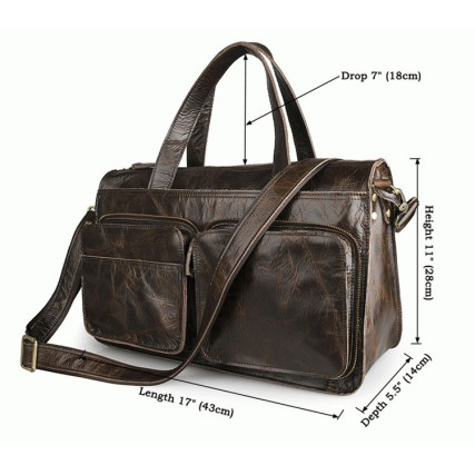 Дорожный кожаный портфель Buffalo Bags 7138Q коричневый – Фото 6
