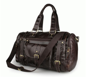 Дорожная кожаная сумка Buffalo Bags 7258Q коричневая