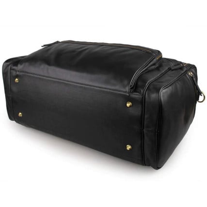 Дорожная кожаная сумка Buffalo Bags черная 7317-1A – Фото 3
