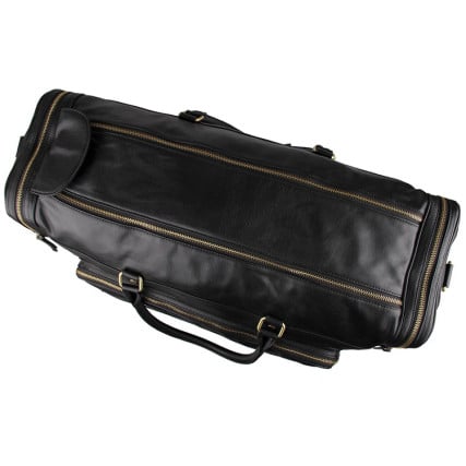 Дорожная кожаная сумка Buffalo Bags черная 7317-1A – Фото 4
