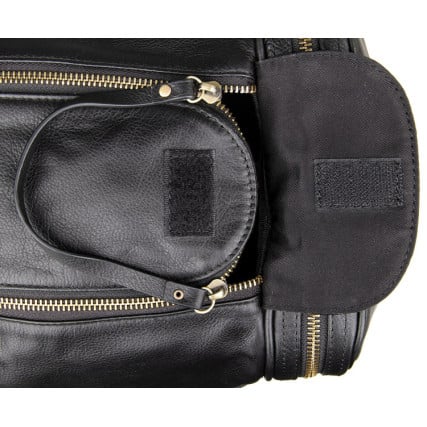 Дорожная кожаная сумка Buffalo Bags черная 7317-1A – Фото 9