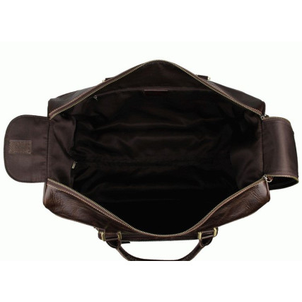 Дорожная кожаная сумка Buffalo Bags 7317C коричневая – Фото 4