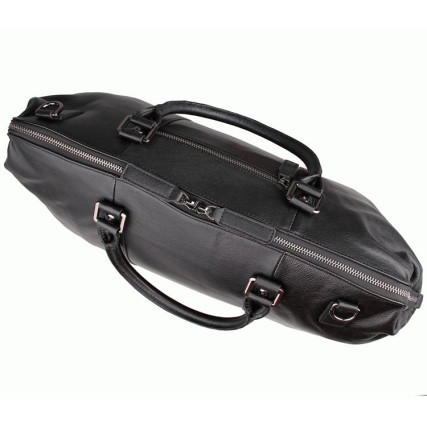 Вместительная кожаная сумка Buffalo Bags черная 7322A – Фото 4