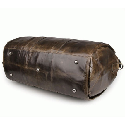 Вместительная кожаная сумка Buffalo Bags коричневая 7324B – Фото 3