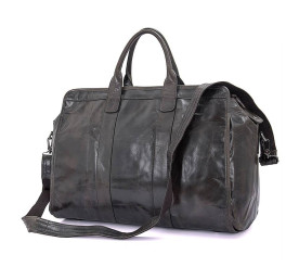 Вместительная кожаная сумка Buffalo Bags серая 7324J