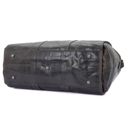 Вместительная кожаная сумка Buffalo Bags серая 7324J – Фото 2