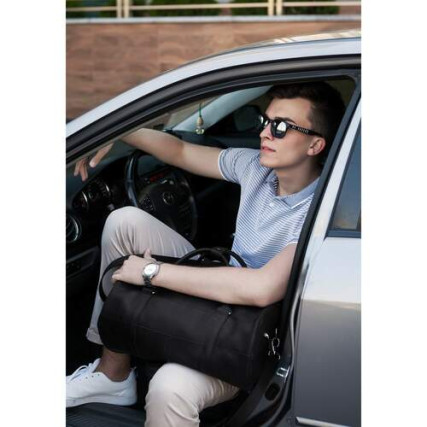 Кожаная дорожная сумка BlankNote Harper черная BN-BAG-14-g-kr – Фото 5