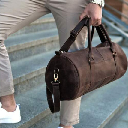 Кожаная дорожная сумка BlankNote Harper коричневая BN-BAG-14-o – Фото 1