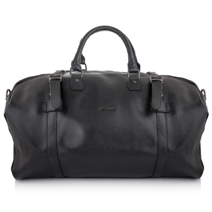 Дорожная кожаная сумка Giorgio Ferretti (Италия) черная GF107black – Фото 2