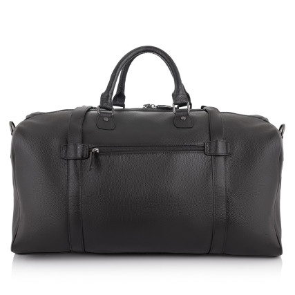 Дорожная кожаная сумка Giorgio Ferretti (Италия) черная GF107black – Фото 3