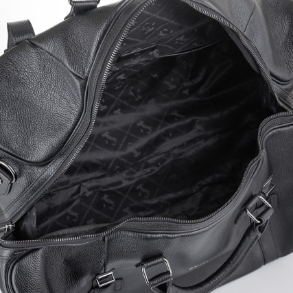 Дорожная кожаная сумка Giorgio Ferretti (Италия) черная GF107black – Фото 5