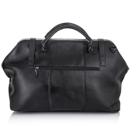 Дорожная кожаная сумка Giorgio Ferretti (Италия) черная GF820black – Фото 3