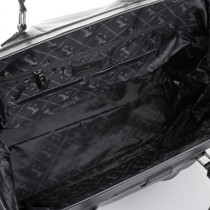 Дорожная кожаная сумка Giorgio Ferretti (Италия) черная GF820black – Фото 5