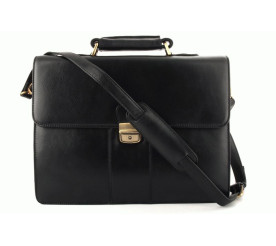 Мужской кожаный портфель Visconti (Великобритания) черный 01775 BLK