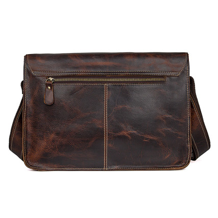Мужской кожаный мессенджер Buffalo Bags коричневый 1037Q – Фото 2