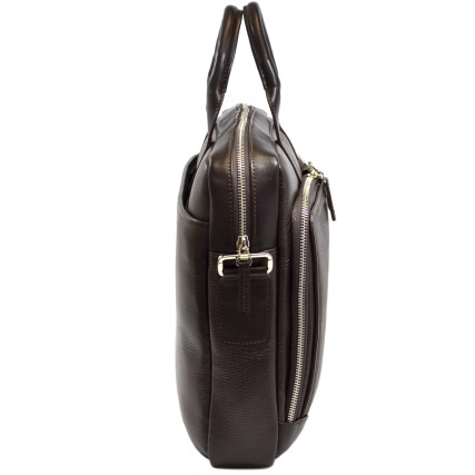 Мужской кожаный портфель BOND коричневый 1085-286 – Фото 2