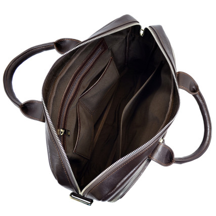 Мужской кожаный портфель BOND коричневый 1085-286 – Фото 3