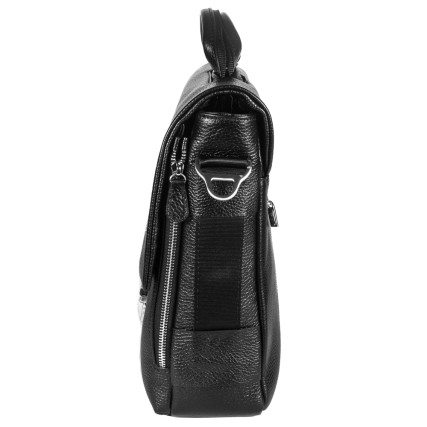 Мужской кожаный портфель сумка DESISAN черный 1315-01 – Фото 3