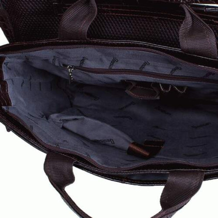 Мужской кожаный портфель Desisan 1315-19 коричневый – Фото 4