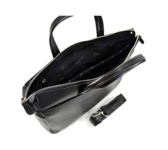 Мужской кожаный портфель Desisan черный 1335-01 – Фото 2