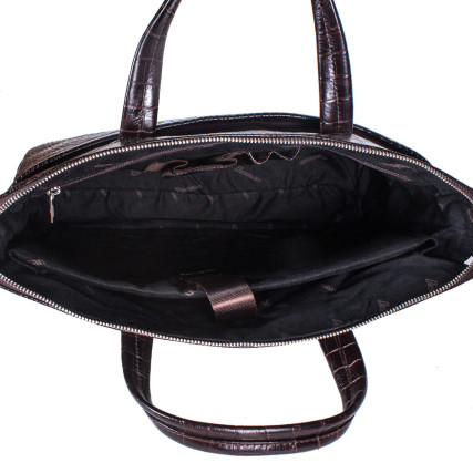Мужской кожаный портфель DESISAN 1335-19 коричневый – Фото 4