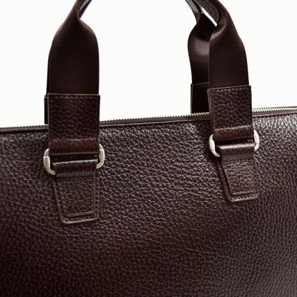 Мужской кожаный портфель Desisan коричневый 1341-019 – Фото 4