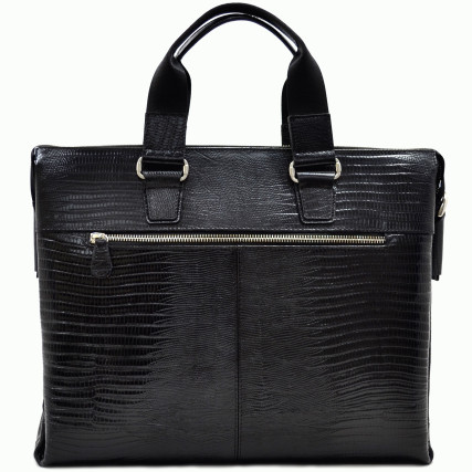 Мужской кожаный портфель Desisan 1341-143 черный – Фото 2