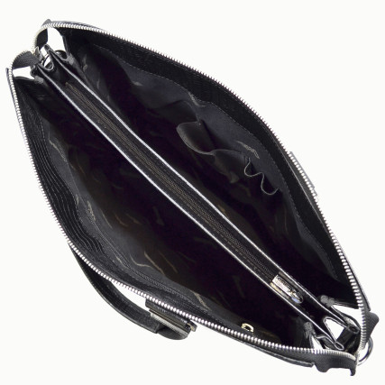 Мужской кожаный портфель Desisan 1341-143 черный – Фото 4