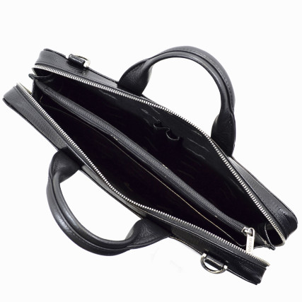 Мужской кожаный портфель Desisan черный 1347-143 – Фото 4