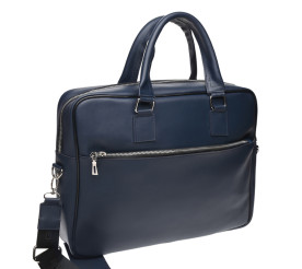 Мужская кожаная сумка Ricco Grande синяя 1L961-blue