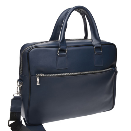 Мужская кожаная сумка Ricco Grande синяя 1L961-blue – Фото 1