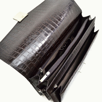 Кожаный портфель CANPELLINI мужской коричневый 2026-11 – Фото 4