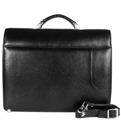 Мужской кожаный портфель DESISAN 319-011 черный – Фото 2