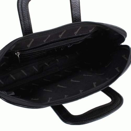 Мужской кожаный портфель Desisan черный 321-011 – Фото 4