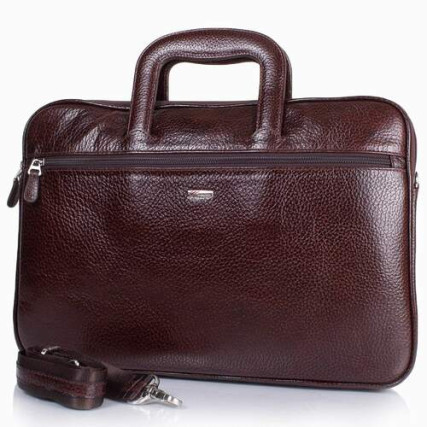 Мужской кожаный портфель Desisan коричневый 321-019 – Фото 6