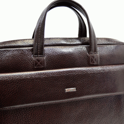 Мужской кожаный портфель Desisan коричневый 340-019 – Фото 6