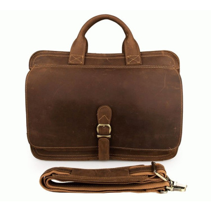 Кожаный портфель мужской 6020B Buffalo Bags коричневый – Фото 2