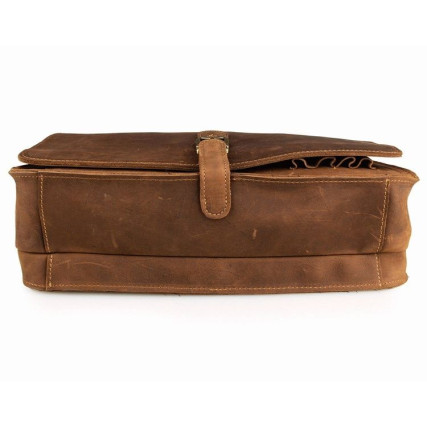 Кожаный портфель мужской 6020B Buffalo Bags коричневый – Фото 6