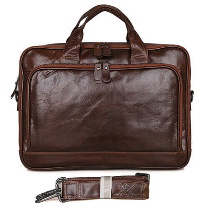 Кожаный портфель мужской коричневый Buffalo Bags 7005Q – Фото 1