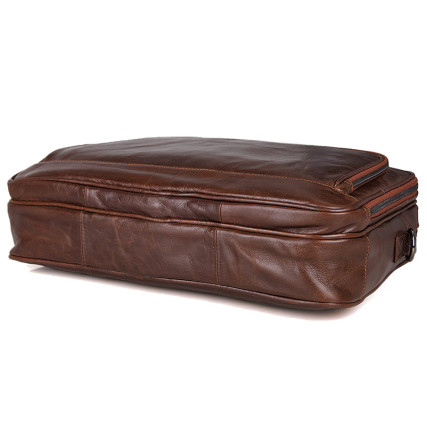 Кожаный портфель мужской коричневый Buffalo Bags 7005Q – Фото 3