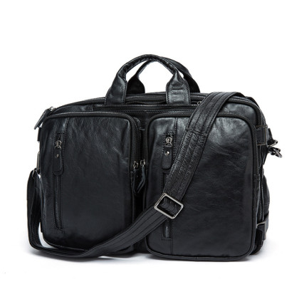 Кожаный портфель мужской Buffalo Bags 7014A-1 черный – Фото 1