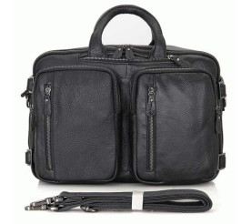 Кожаный портфель мужской 7014A Buffalo Bags черный