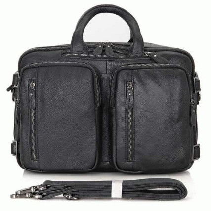 Кожаный портфель мужской 7014A Buffalo Bags черный – Фото 1